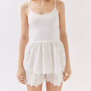 Lace Eyelet Tiered Romper / Dress